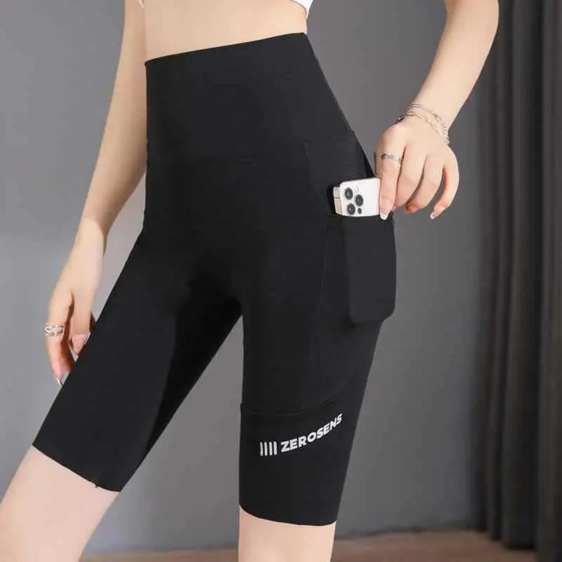 Women's Side Flap Pocket Pants Shark Pants Slimming Summer - Image 5