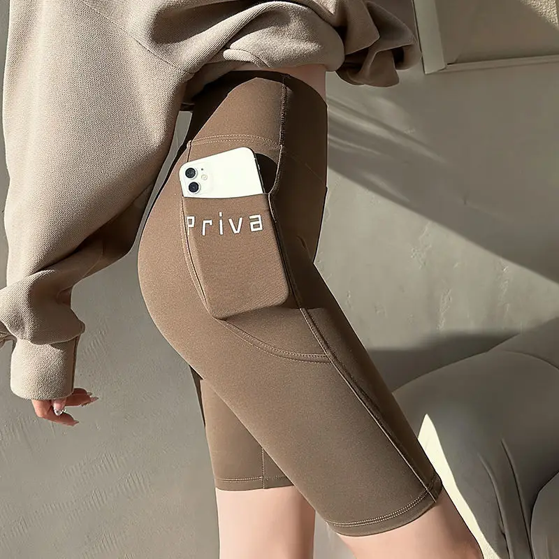 Women's Side Flap Pocket Pants Shark Pants Slimming Summer - Image 3
