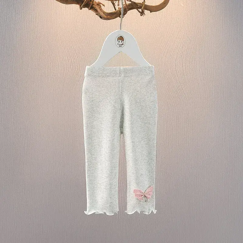 Girls' White Cotton Capri Leggings Summer Wear