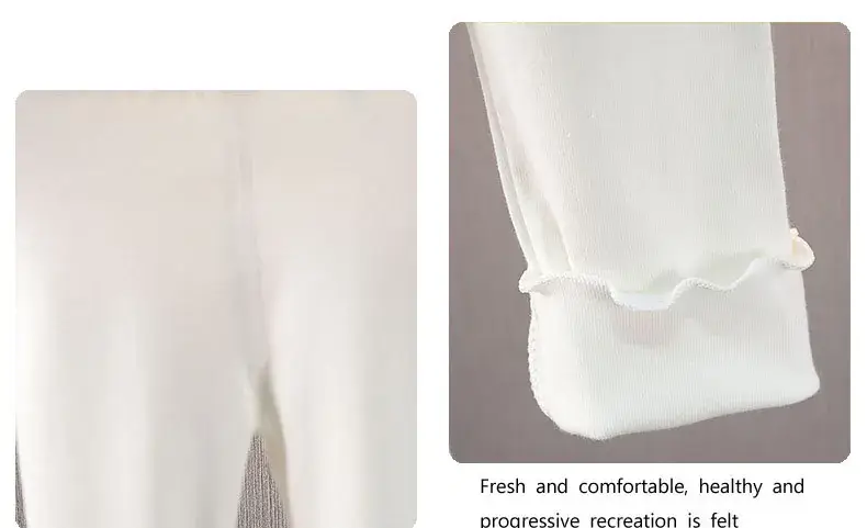 Girls' White Cotton Capri Leggings Summer Wear — feature 10