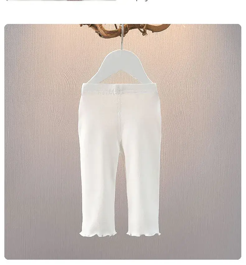 Girls' White Cotton Capri Leggings Summer Wear — feature 11