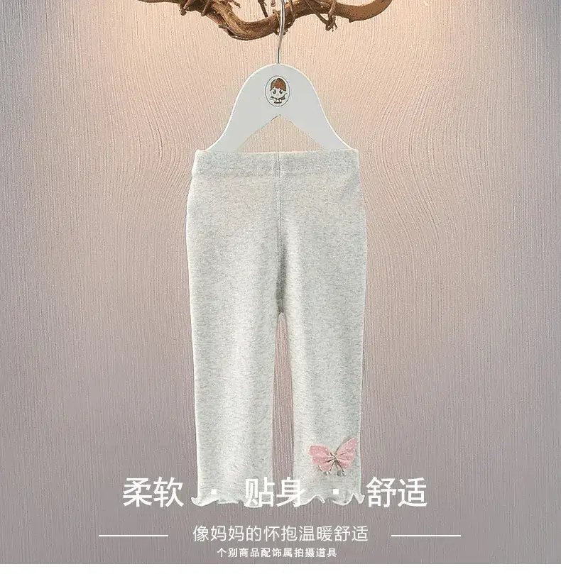 Girls' White Cotton Capri Leggings Summer Wear — feature 2