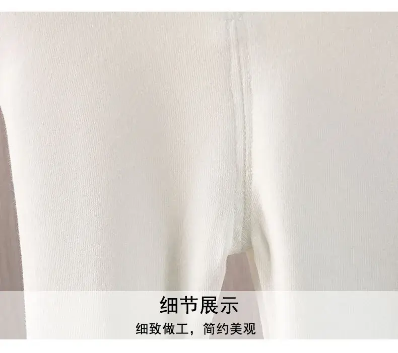 Girls' White Cotton Capri Leggings Summer Wear — feature 7