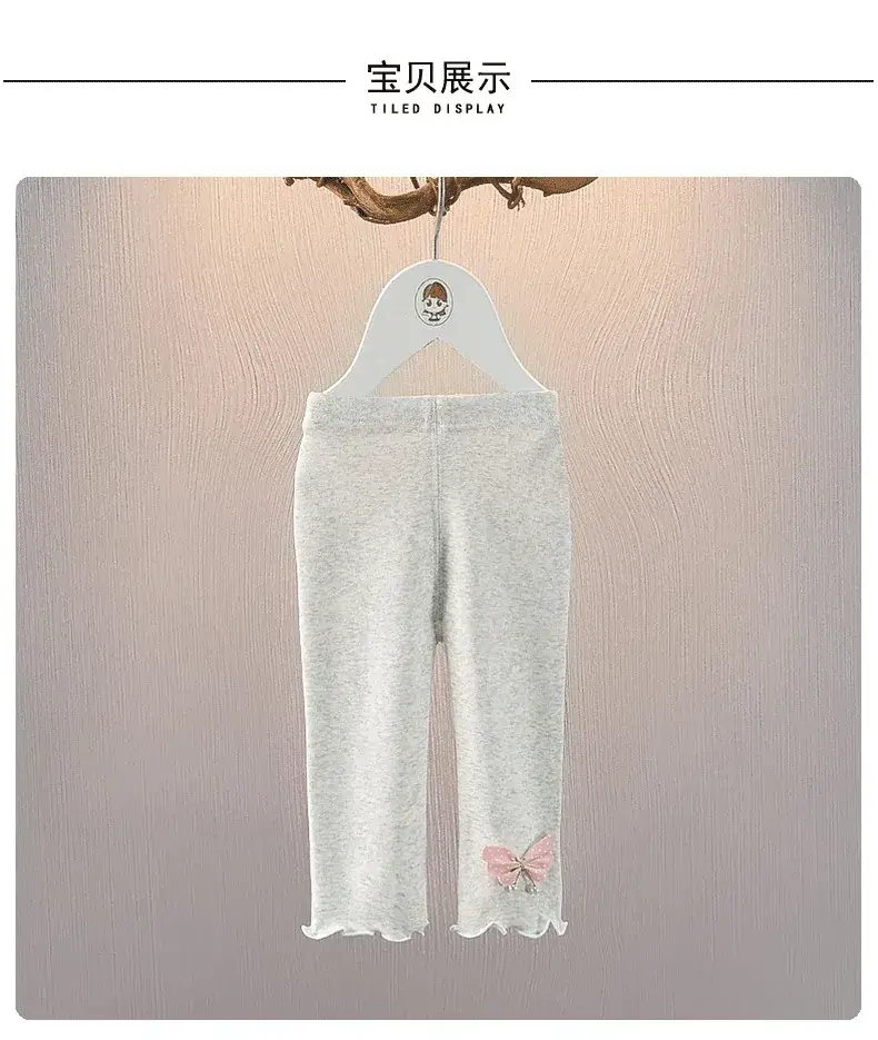Girls' White Cotton Capri Leggings Summer Wear — feature 8