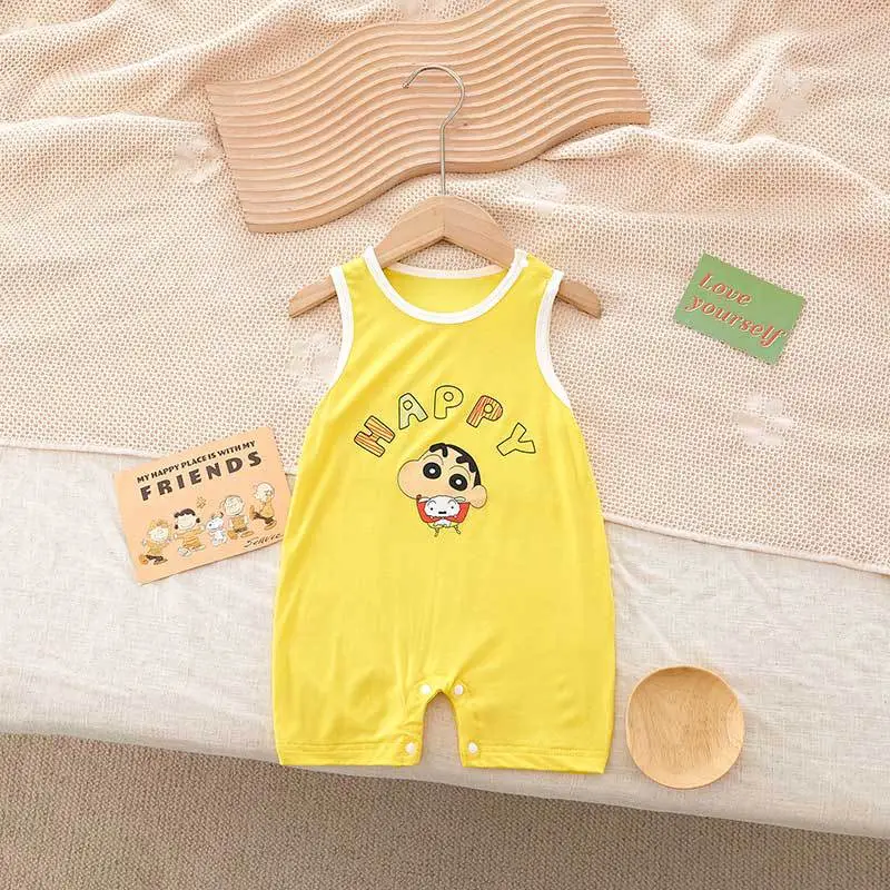Xiaoxin Baby Sleeveless One-Piece Vest Yellow - Image 4