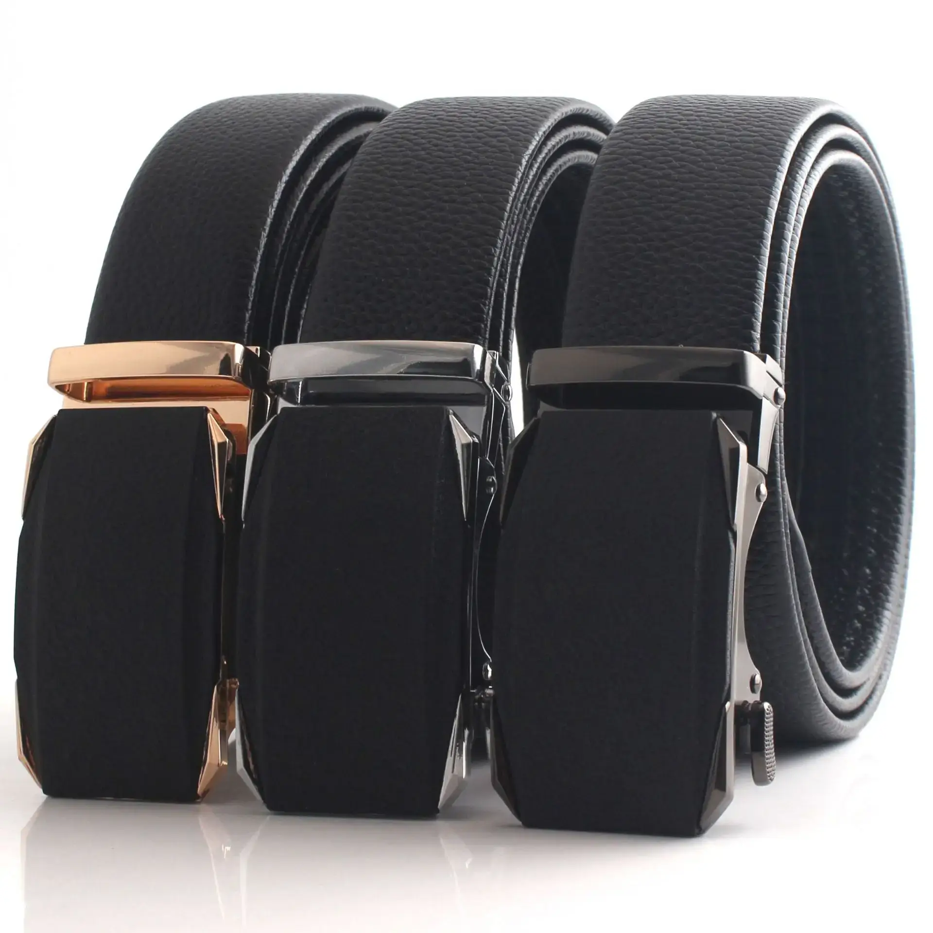 Men's Black Frosted Automatic Buckle Belt - Image 15