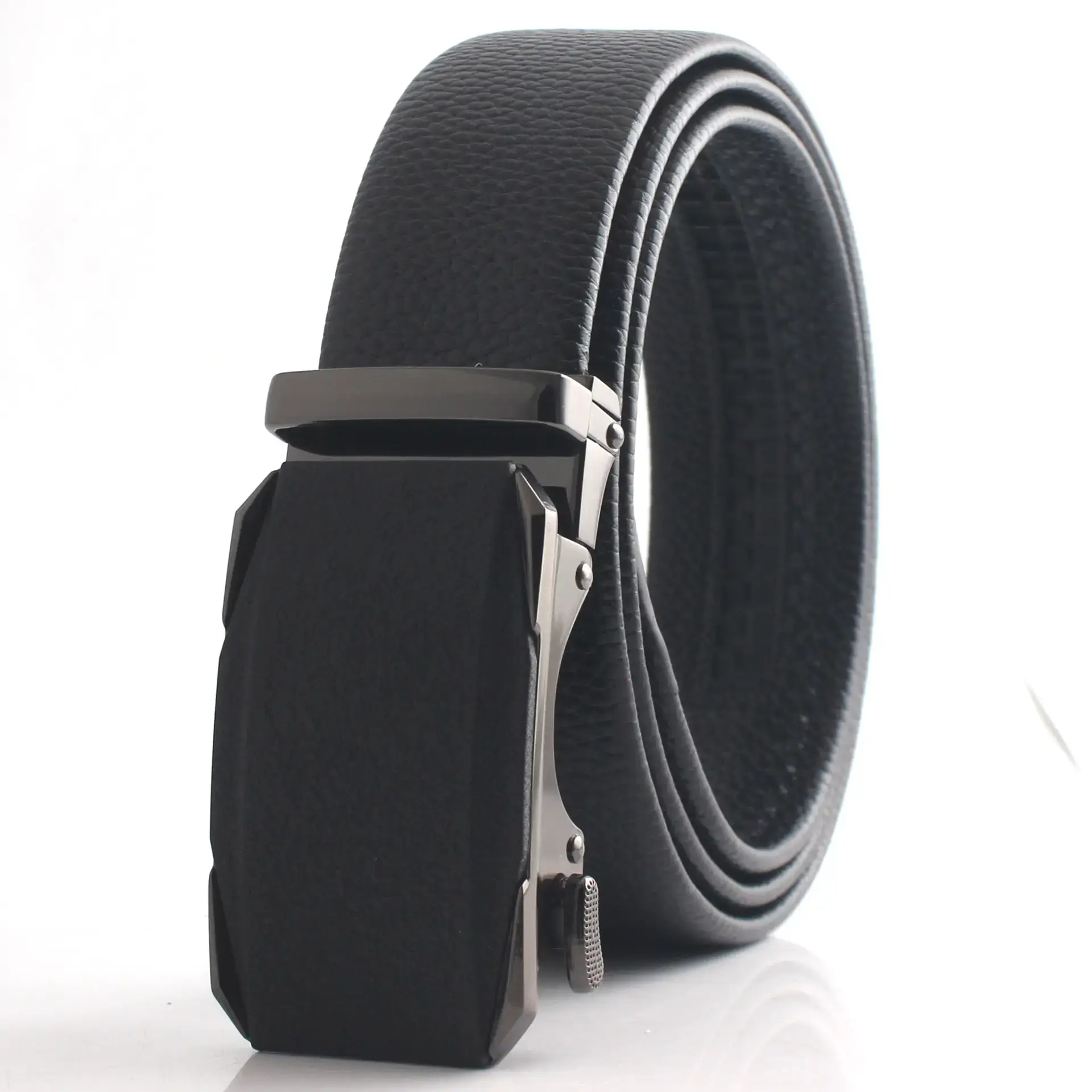 Men's Black Frosted Automatic Buckle Belt - Image 11