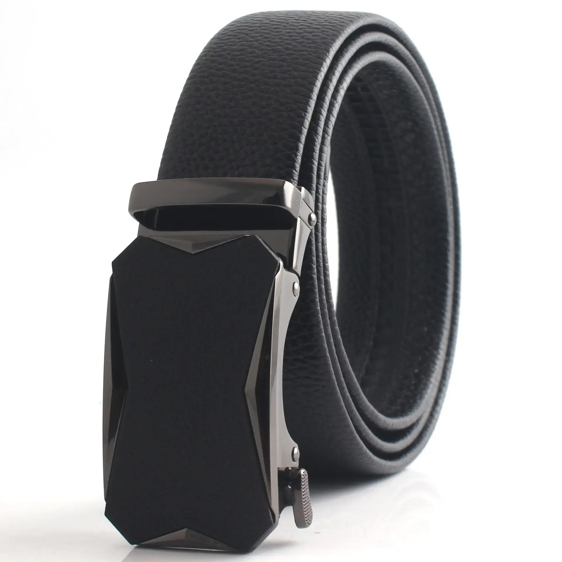 Men's Black Frosted Automatic Buckle Belt - Image 2