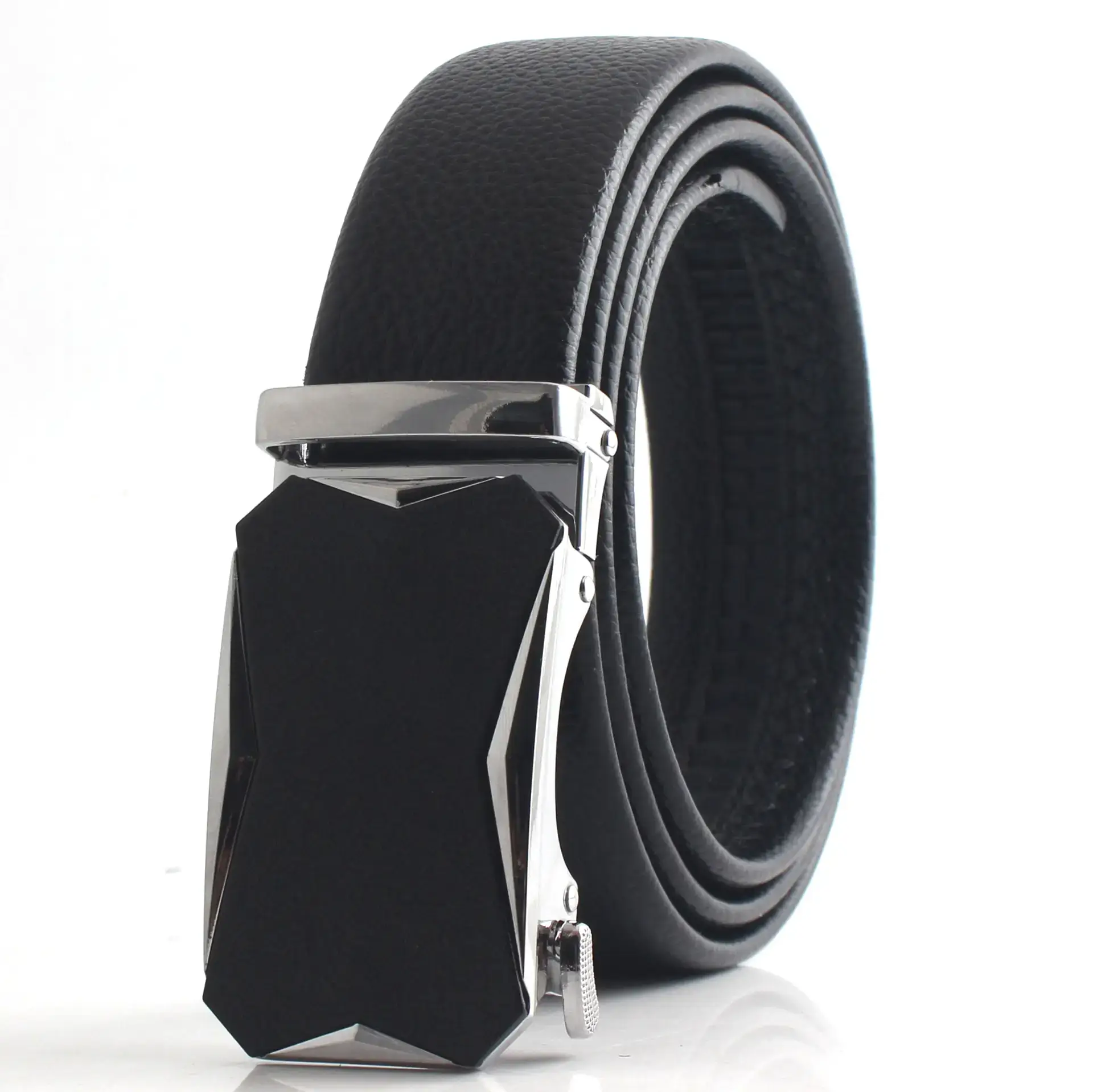 Men's Black Frosted Automatic Buckle Belt - Image 3