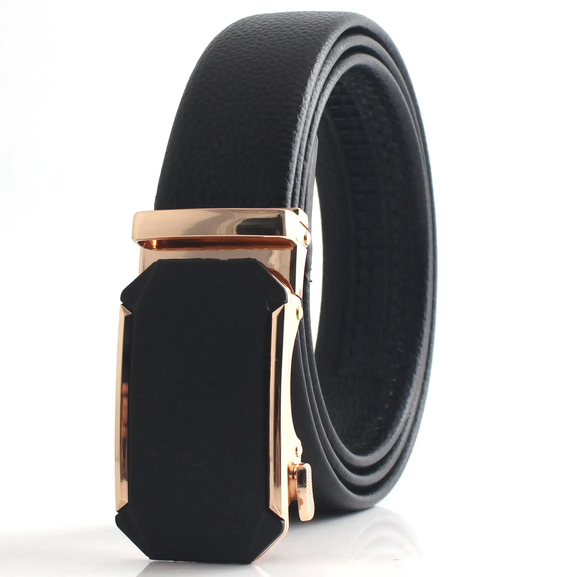 Men's Black Frosted Automatic Buckle Belt - Image 7