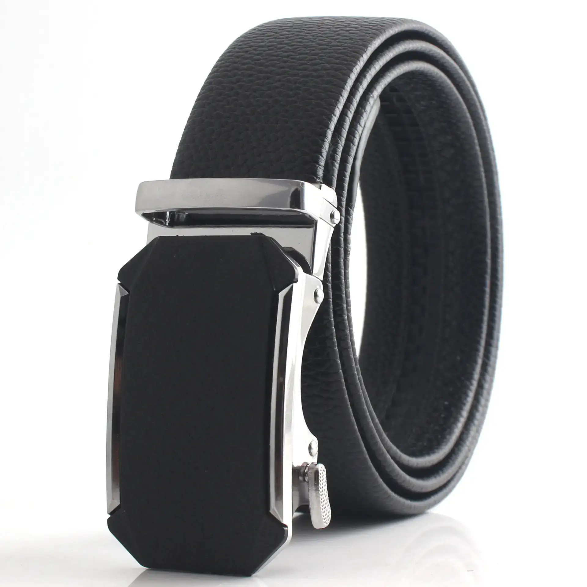 Men's Black Frosted Automatic Buckle Belt - Image 8
