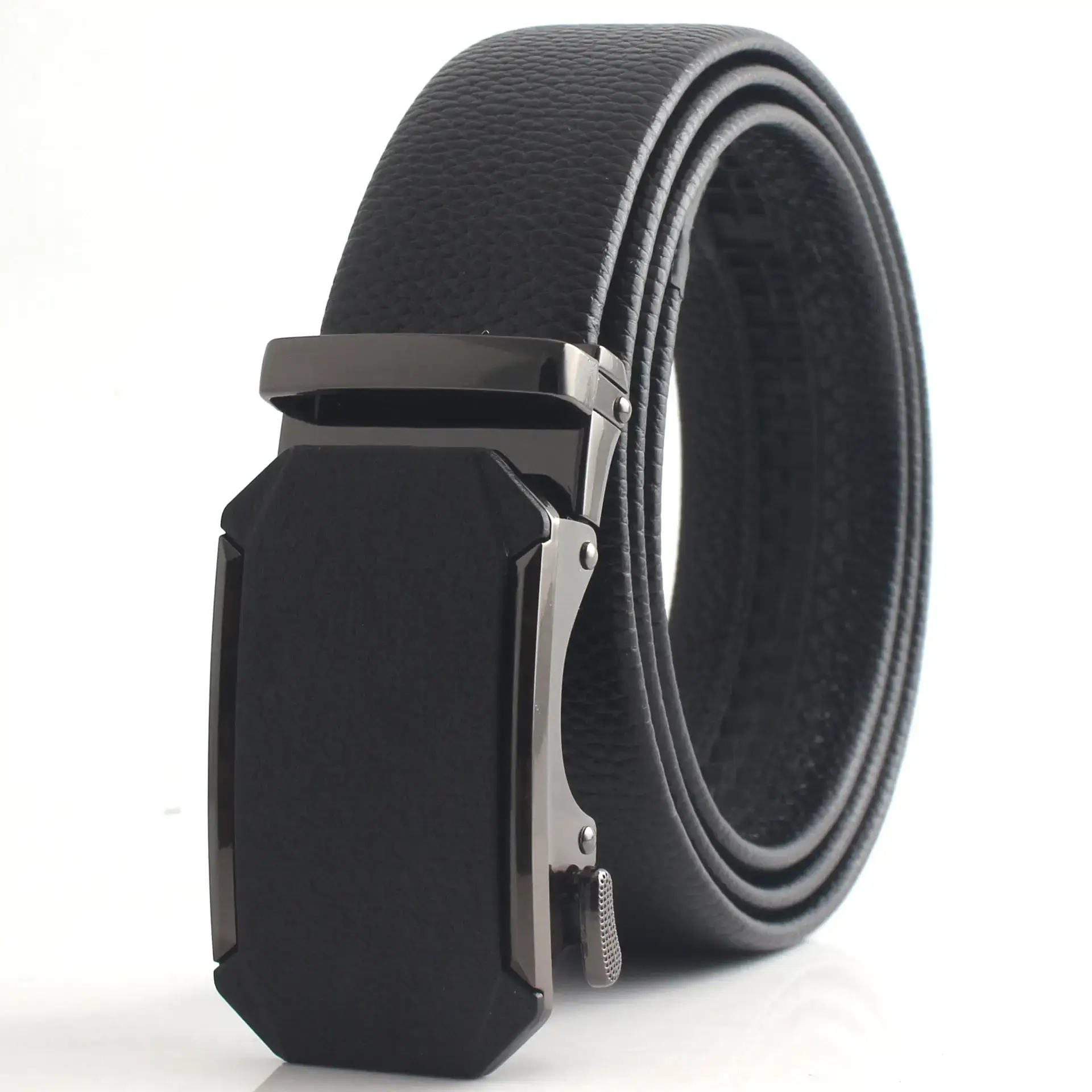 Men's Black Frosted Automatic Buckle Belt - Image 9