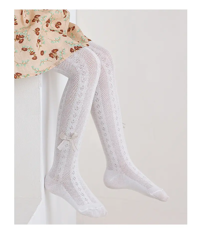 Girls Mesh Mosquito Proof Socks Pink Bow — feature 15