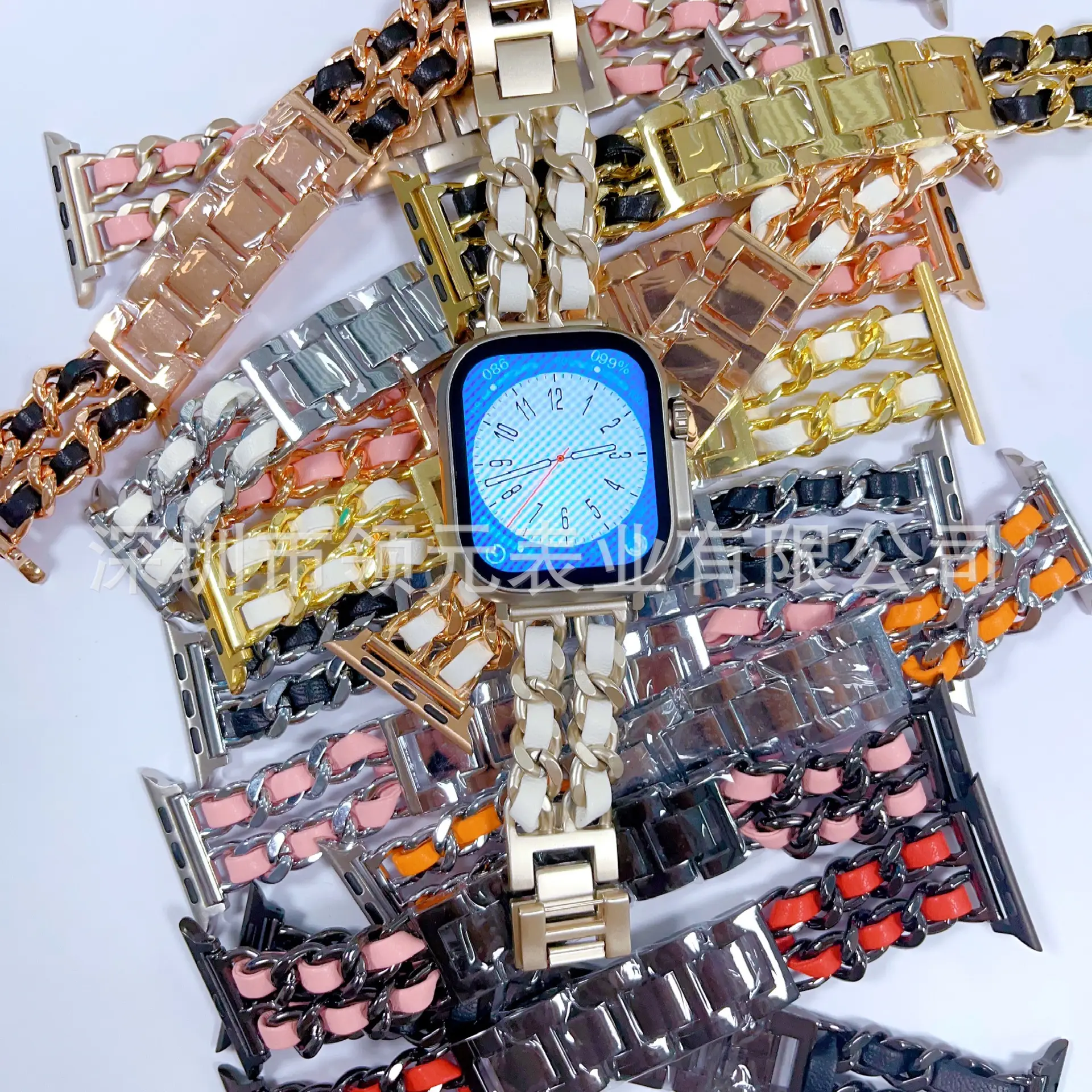 Apple Watch Strap Small Chanel Style Gold Chain 2022mm — feature 10