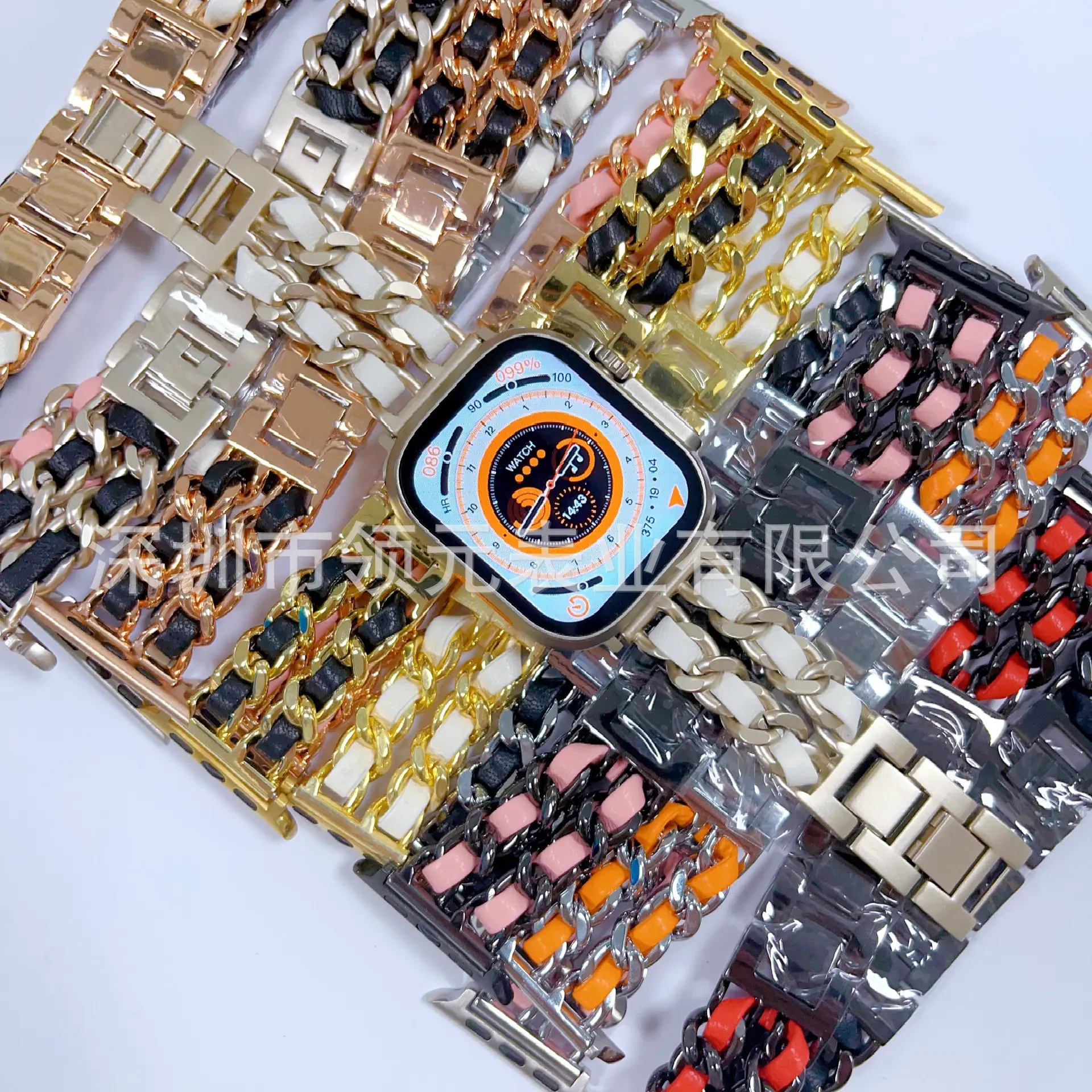 Apple Watch Strap Small Chanel Style Gold Chain 2022mm — feature 9