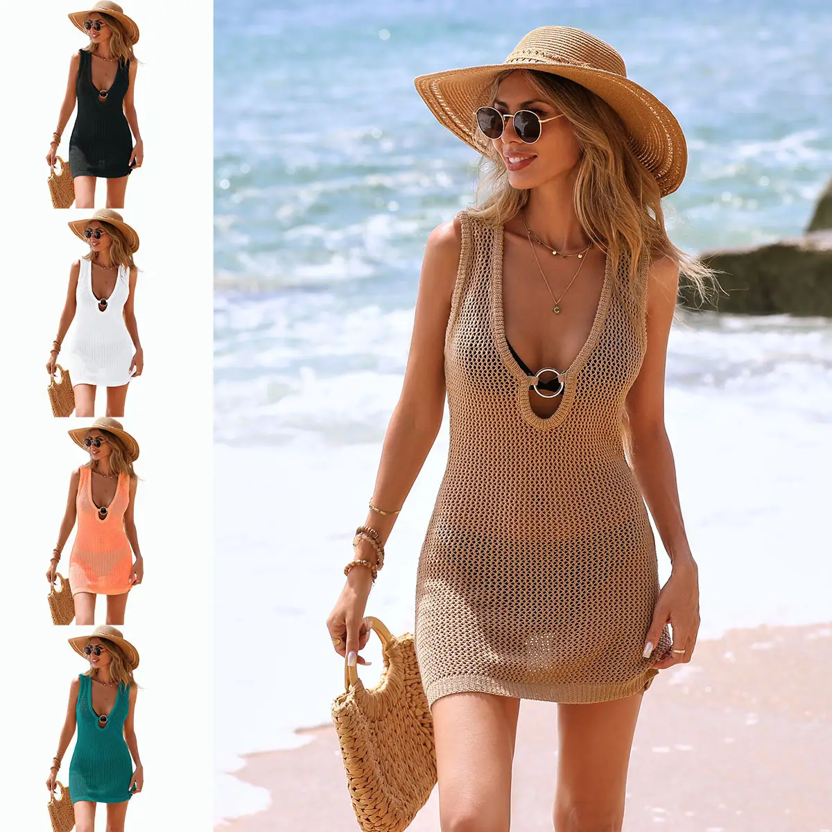 Women's White Chiffon Polo Shirt Casual Beach Top — feature 3