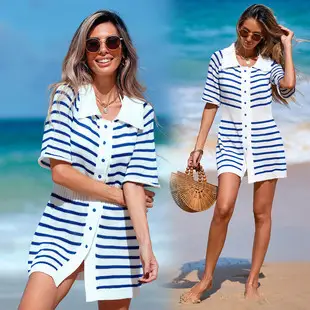 Women's White Chiffon Polo Shirt Casual Beach Top — feature 7