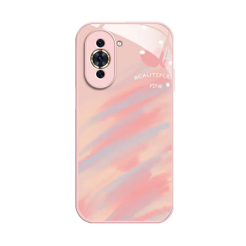 Pink Rose Gradient Glass Phone Case for Huawei nova11