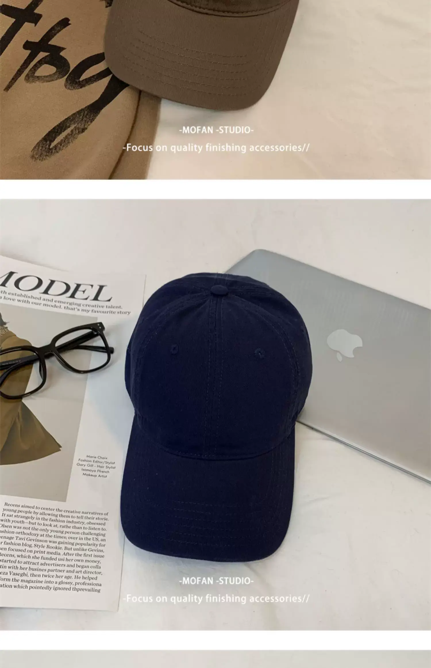 Black Big Head Baseball Cap for Men Women Summer Wear — feature 10