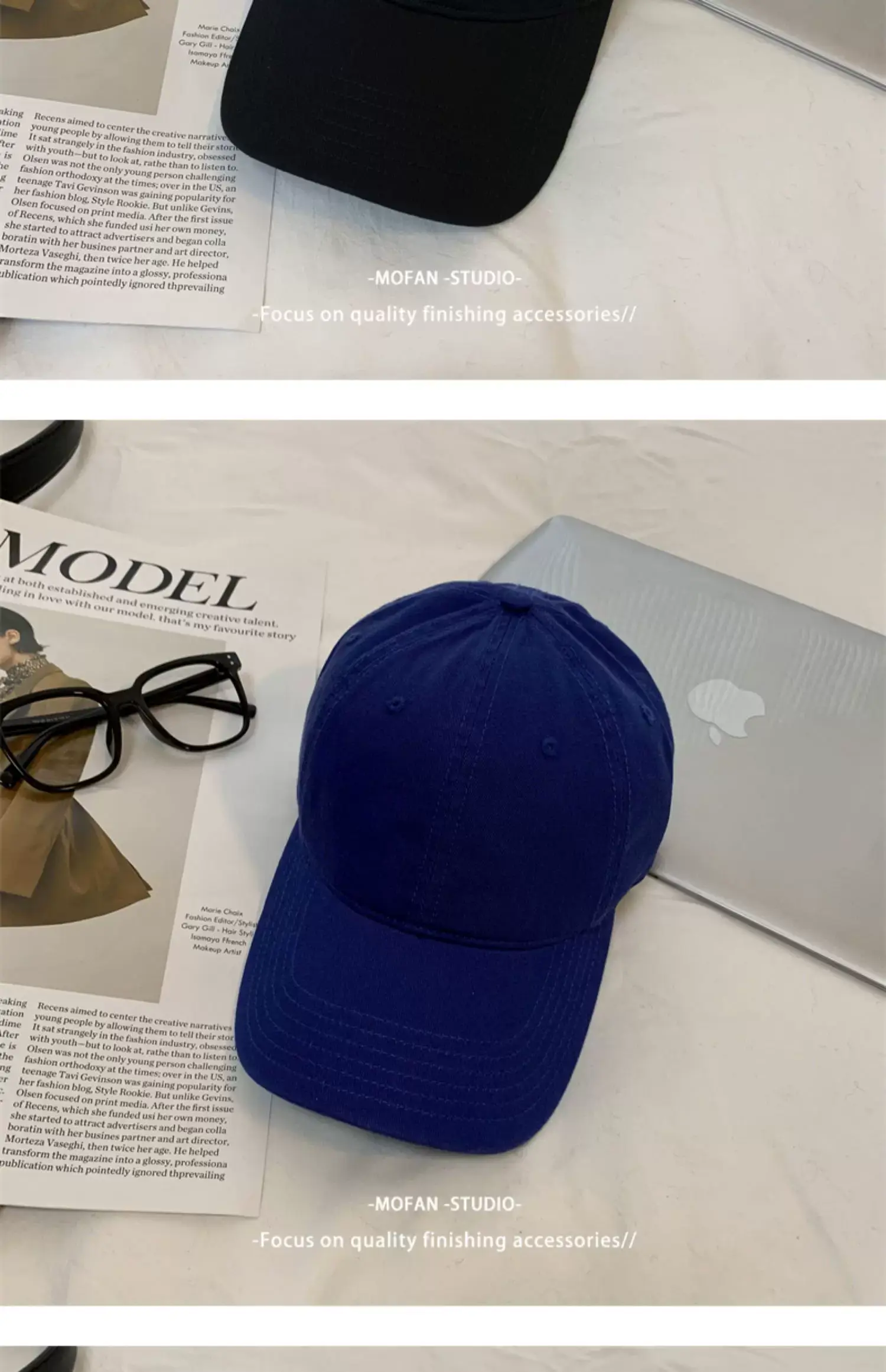 Black Big Head Baseball Cap for Men Women Summer Wear — feature 14