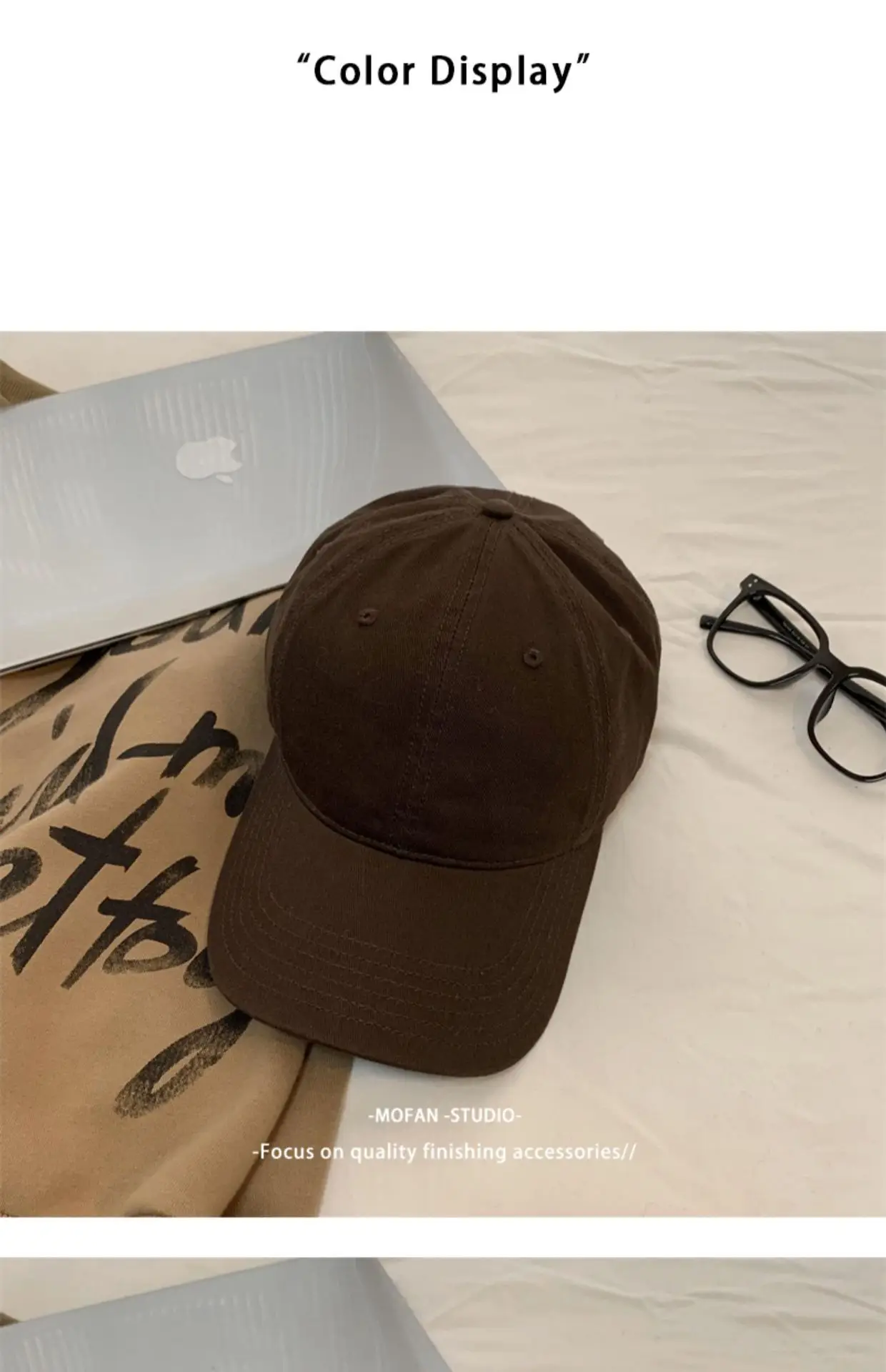 Black Big Head Baseball Cap for Men Women Summer Wear — feature 8