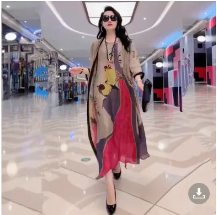 Women Printed Wide Leg Pants Set 2023 Summer Elegant Slim Fit — feature 8