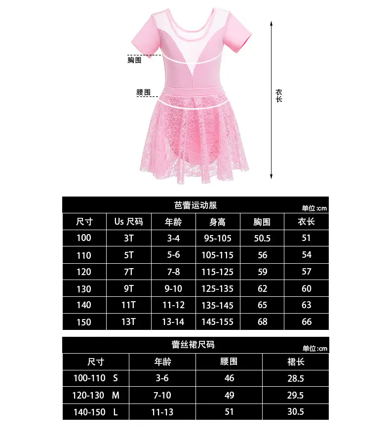 Blue Lace Ballet Dress for Girls Short Sleeve Dance Wear — feature 9