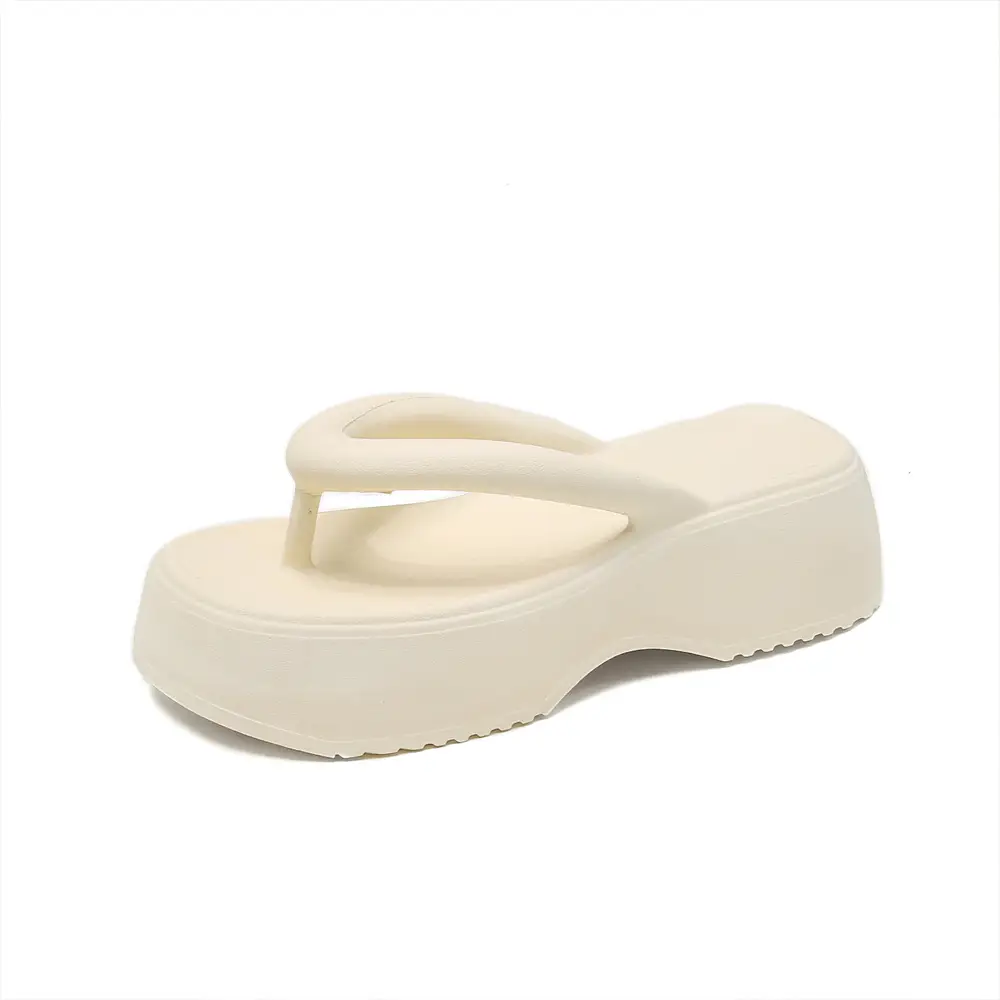 Thick-Soled Flip-Flops for Women, Summer European and American Style, Trendy Flat Soft-Soled Eva Thong Sandals, European and American Style
