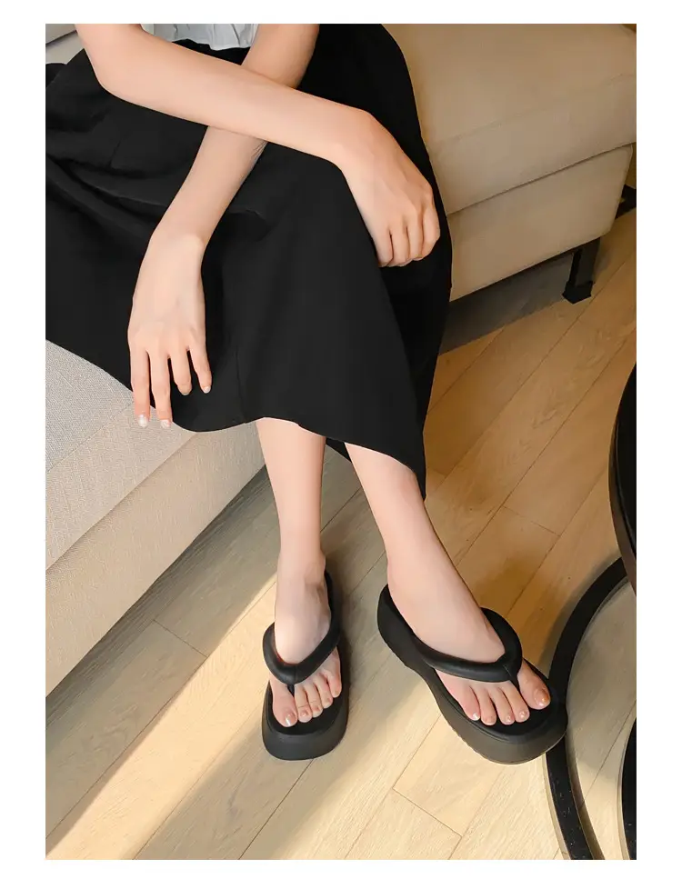 Thick-Soled Flip-Flops for Women, Summer European and American Style, Trendy Flat Soft-Soled Eva Thong Sandals, European and American Style — feature 16