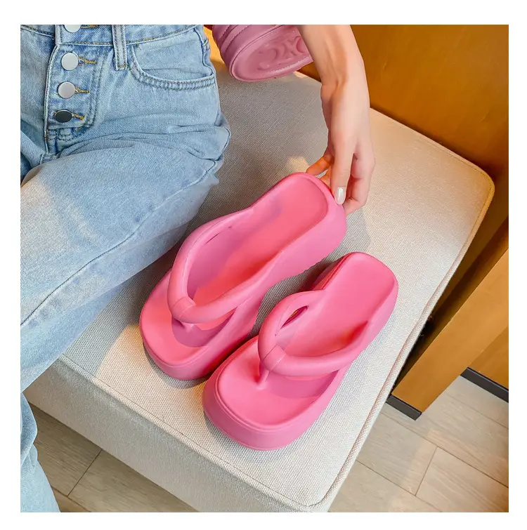 Thick-Soled Flip-Flops for Women, Summer European and American Style, Trendy Flat Soft-Soled Eva Thong Sandals, European and American Style — feature 20