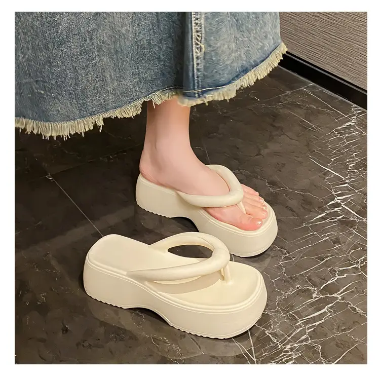 Thick-Soled Flip-Flops for Women, Summer European and American Style, Trendy Flat Soft-Soled Eva Thong Sandals, European and American Style — feature 29