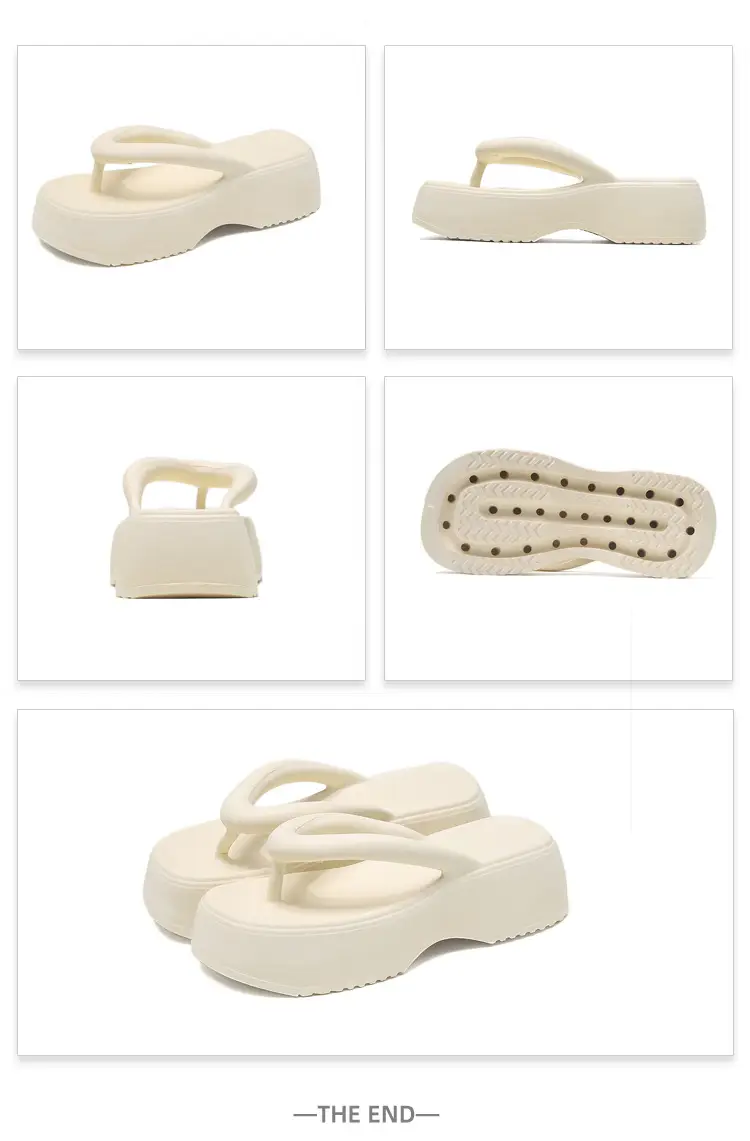 Thick-Soled Flip-Flops for Women, Summer European and American Style, Trendy Flat Soft-Soled Eva Thong Sandals, European and American Style — feature 40