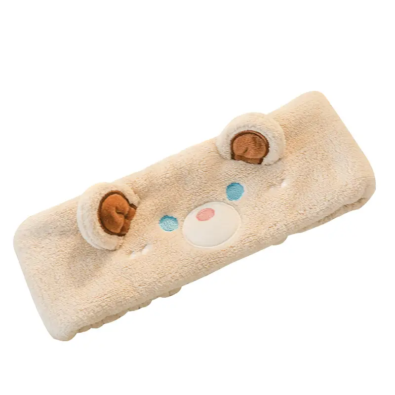 Cute Cartoon Bear Plush Face Wash Headband - Image 7