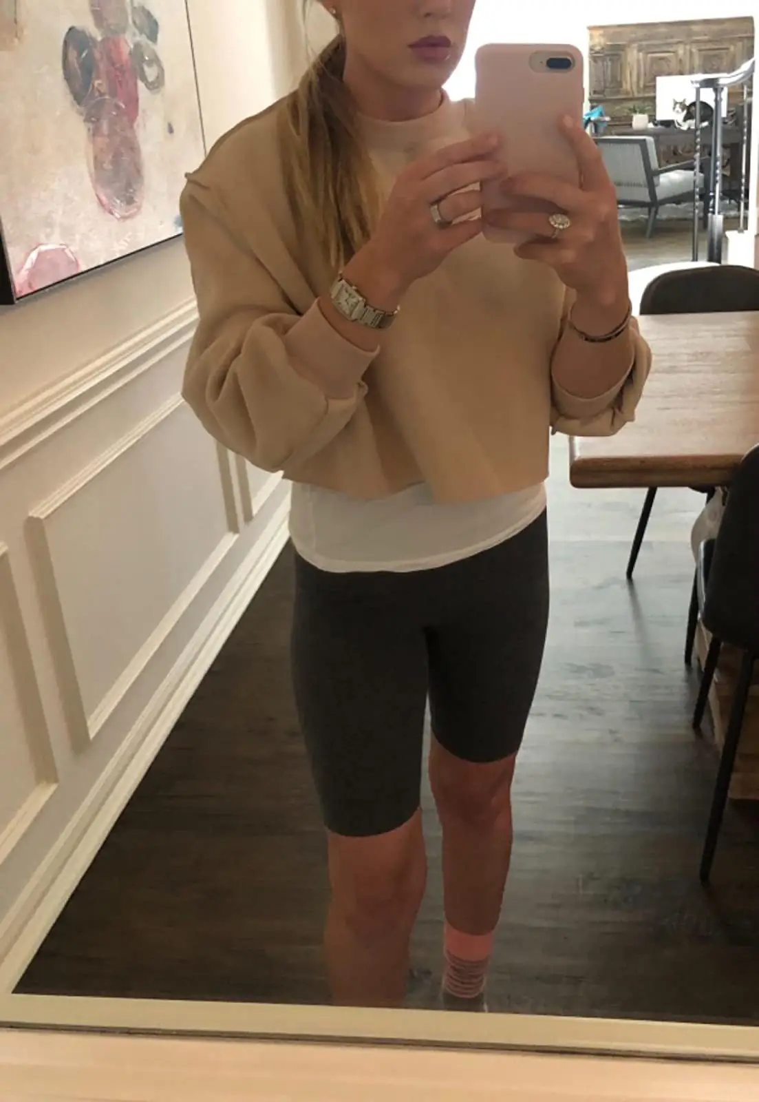Women's Velvet Crossbody Sweatshirt Yellow — feature 9