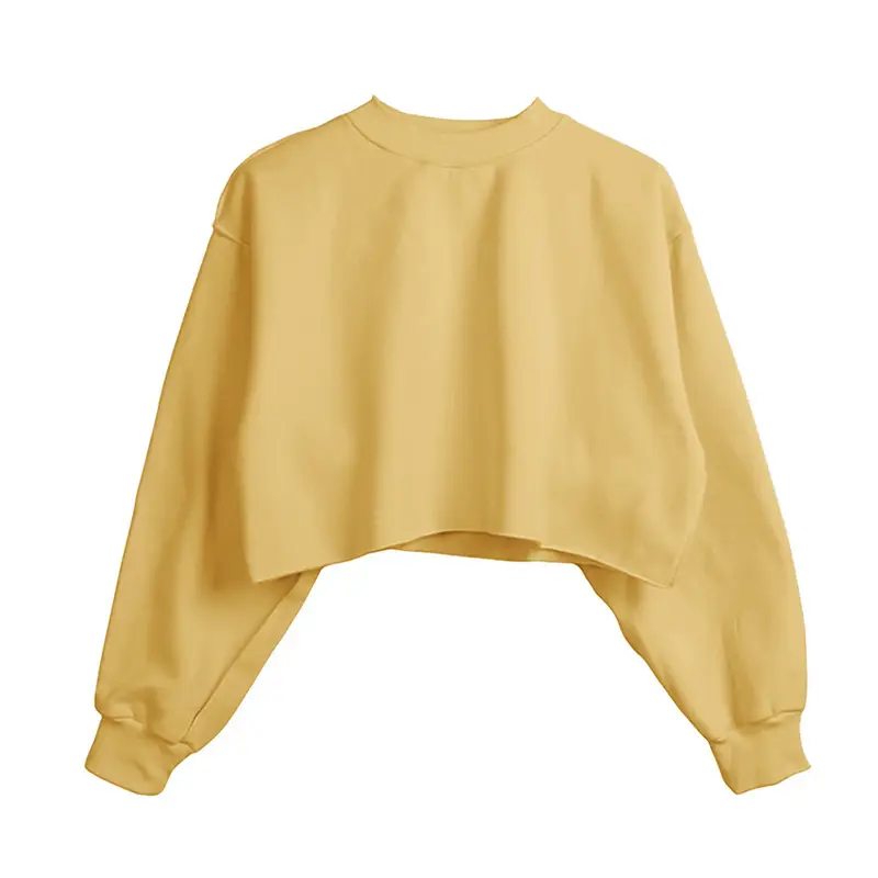 Women's Velvet Crossbody Sweatshirt Yellow