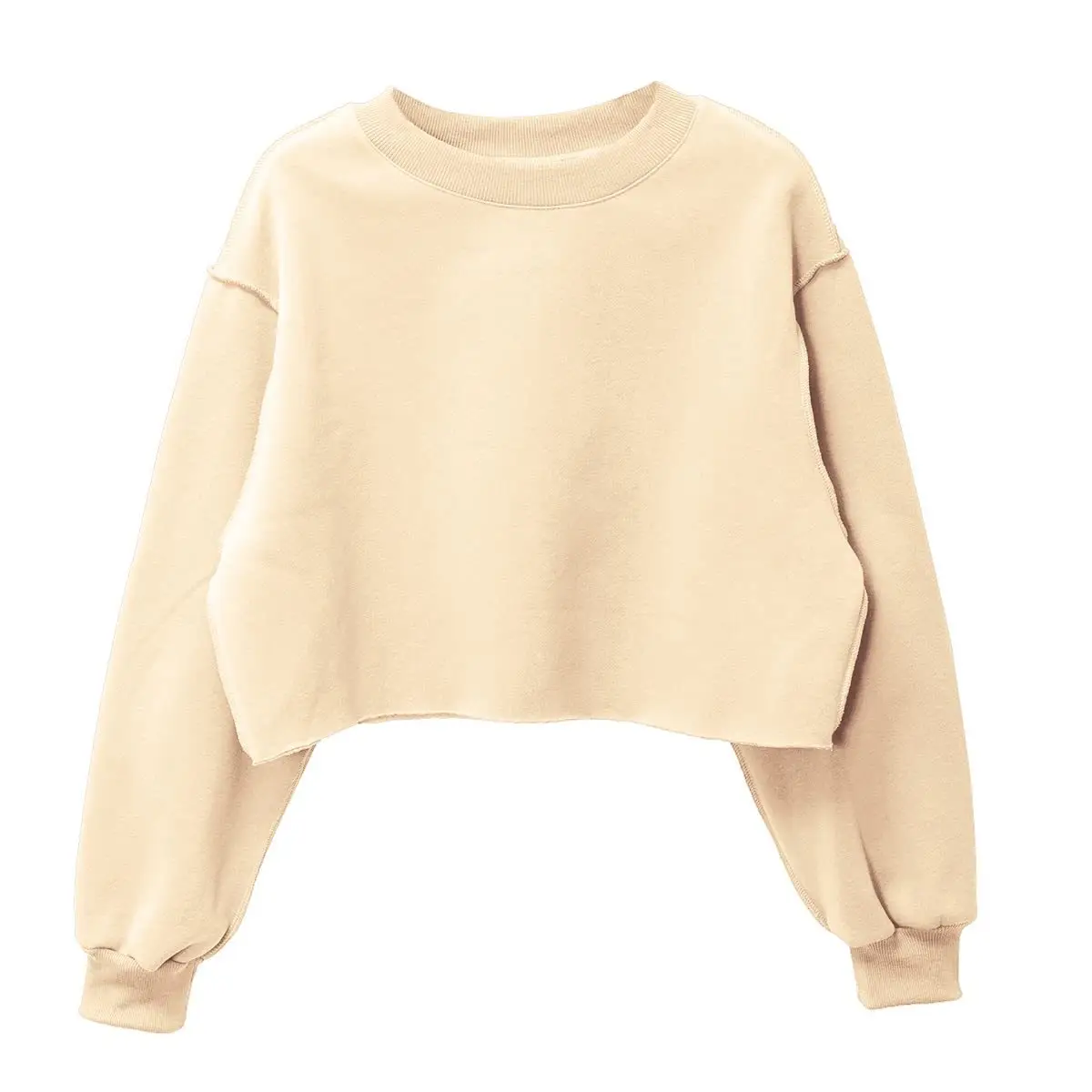Women's Velvet Crossbody Sweatshirt Yellow
