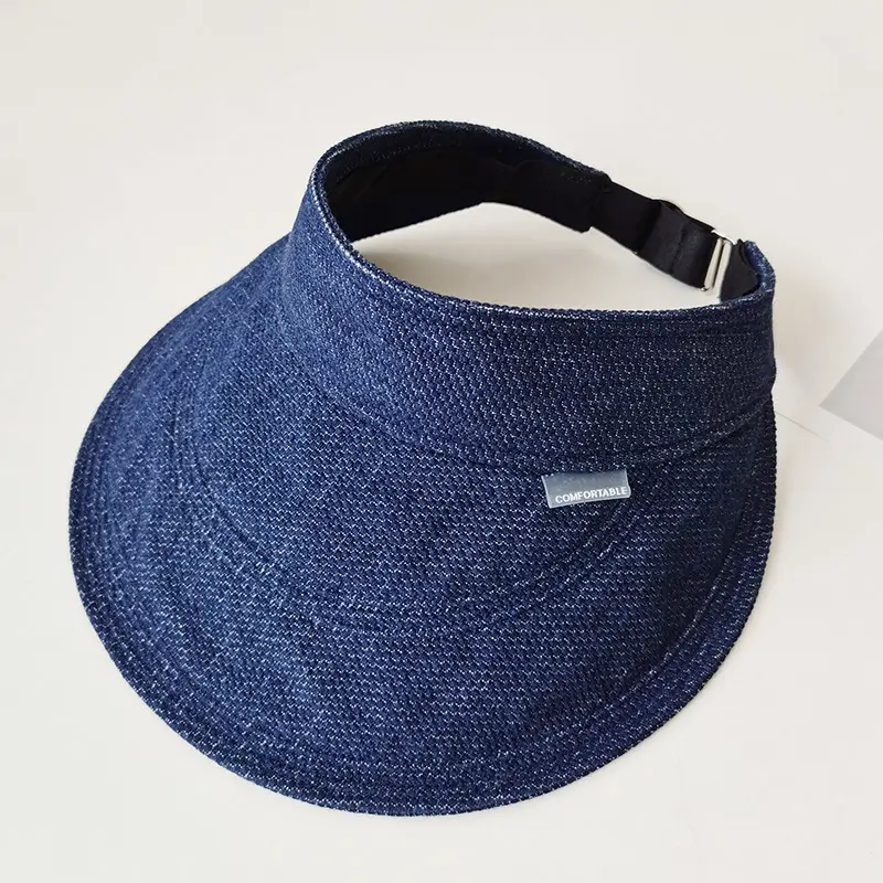 Women's Foldable Denim Sun Hat Blue Backed Shade — feature 11
