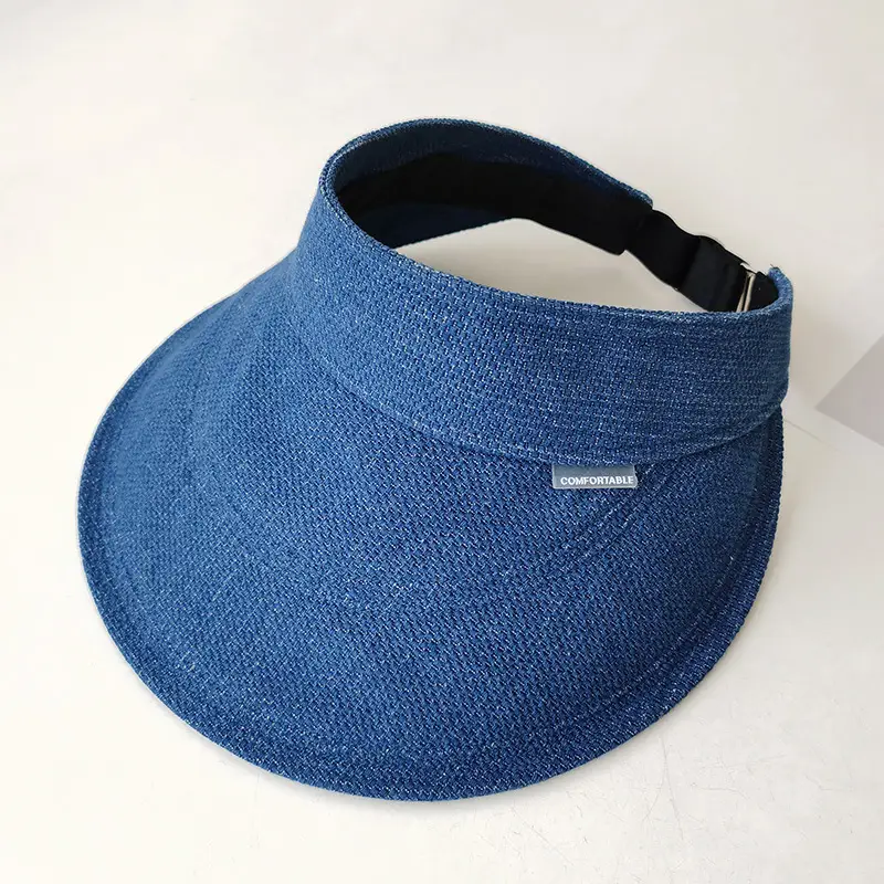 Women's Foldable Denim Sun Hat Blue Backed Shade — feature 15