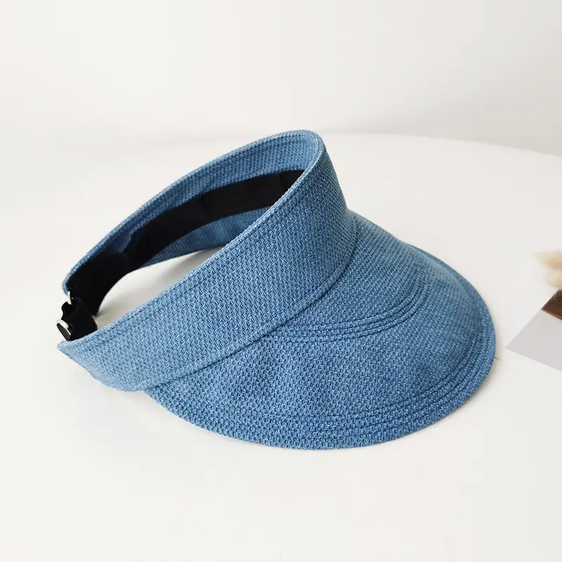 Women's Foldable Denim Sun Hat Blue Backed Shade — feature 17
