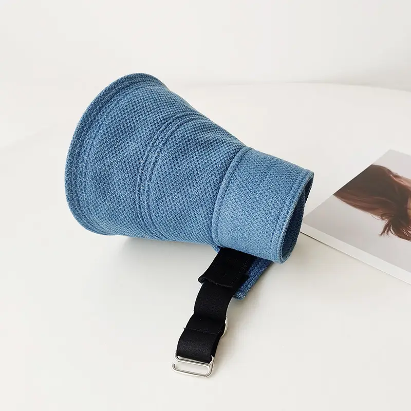 Women's Foldable Denim Sun Hat Blue Backed Shade — feature 21