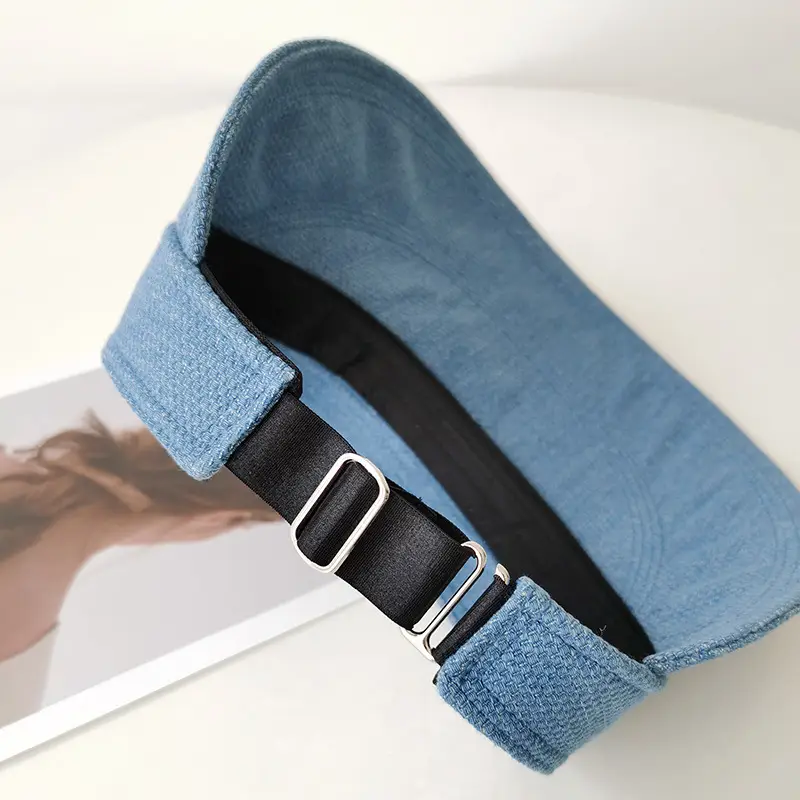 Women's Foldable Denim Sun Hat Blue Backed Shade — feature 25