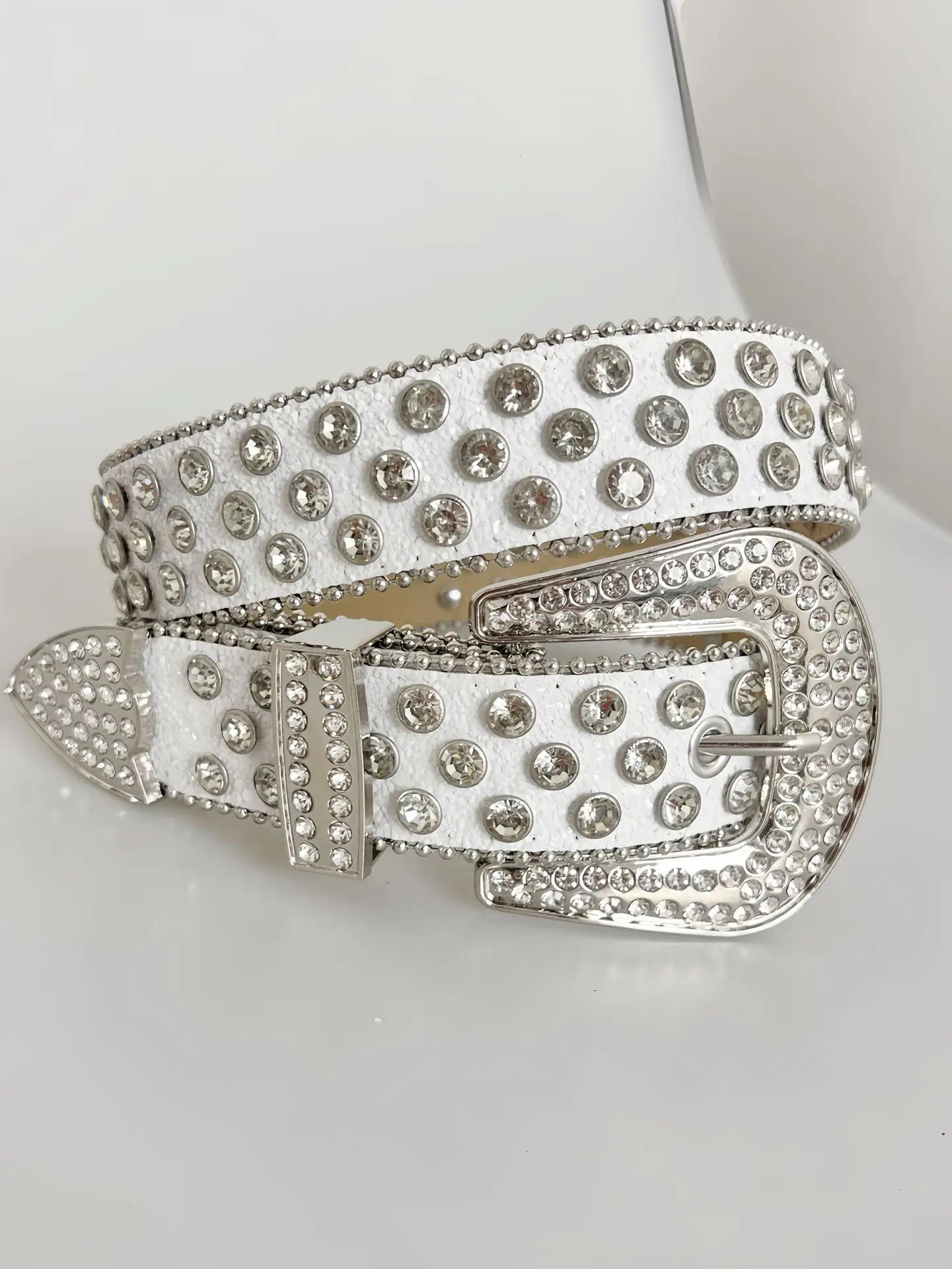 Women's Rhinestone Crossbody Belt with Buckle — feature 10