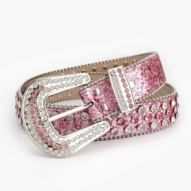 Women's Rhinestone Crossbody Belt with Buckle — feature 3