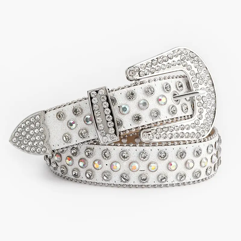 Women's Rhinestone Crossbody Belt with Buckle — feature 8