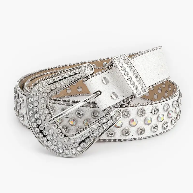 Women's Rhinestone Crossbody Belt with Buckle — feature 9