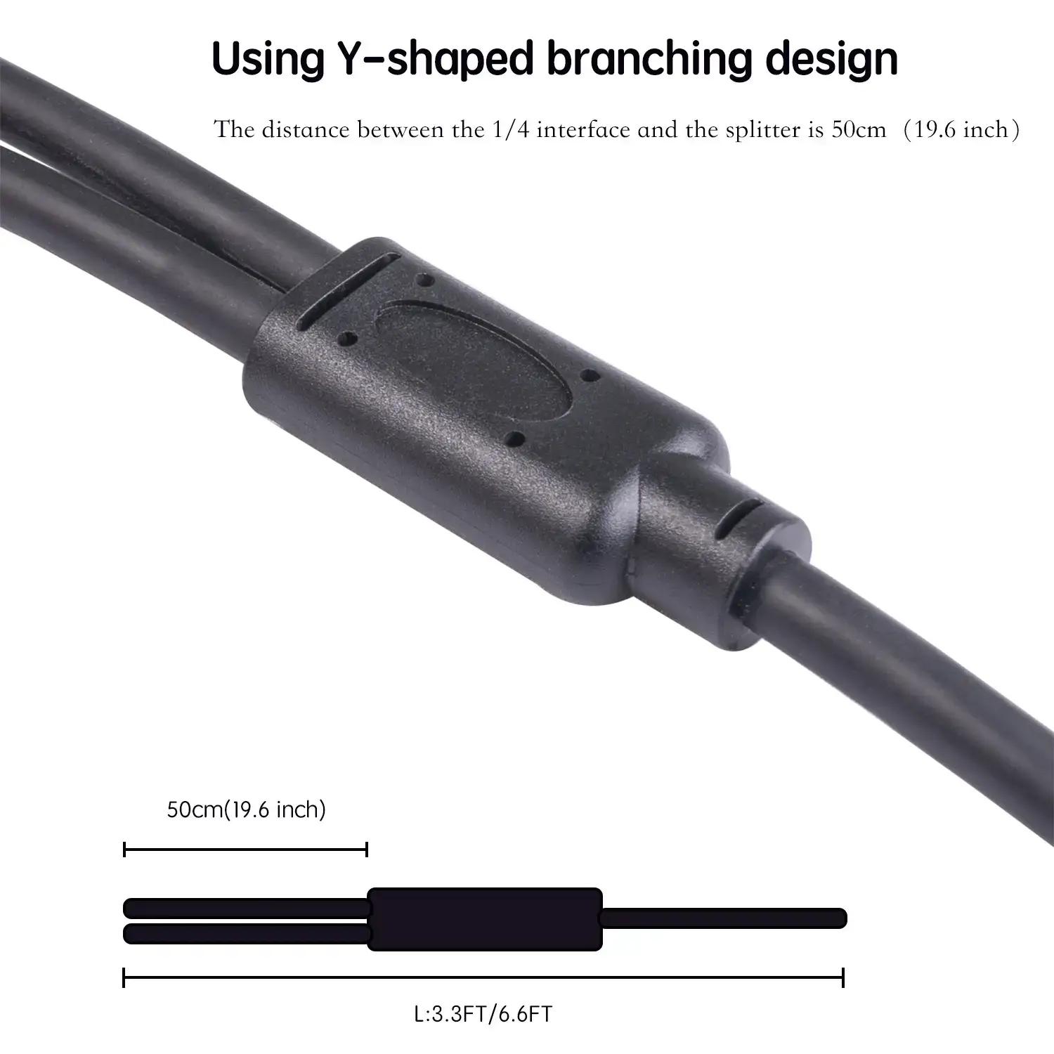 Dual 6.35mm XLR Male Mixer Cable 1/4 Turn - Image 5