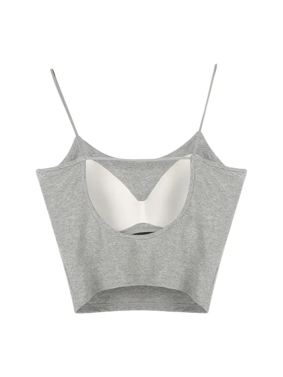 Women's Gray Spice Girl Strap Top with Printed Pants - Image 8