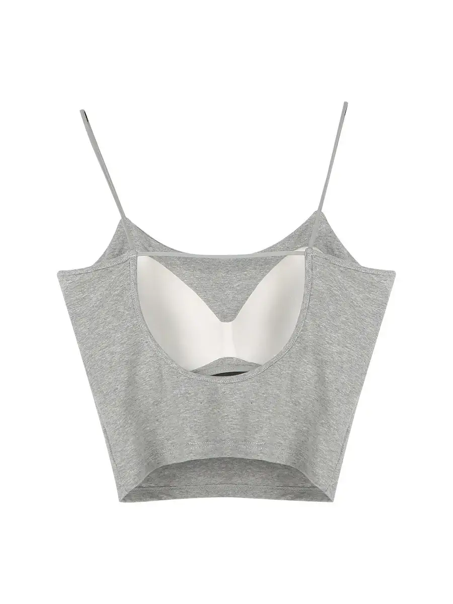 Women's Gray Spice Girl Strap Top with Printed Pants — feature 6