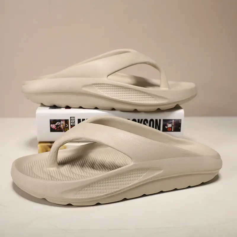 Men Slip-On White Flip Flops Summer Wear