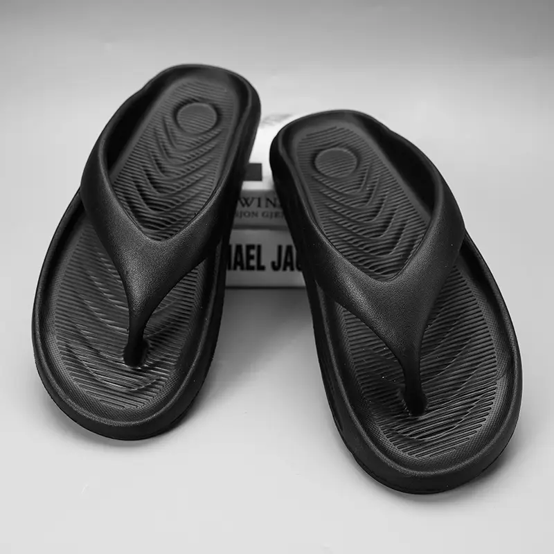 Men Slip-On White Flip Flops Summer Wear